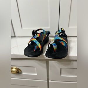 Chaco Z Cloud Rainbow Tie Dye Strap Sandals Women’s 10 Hiking Comfort